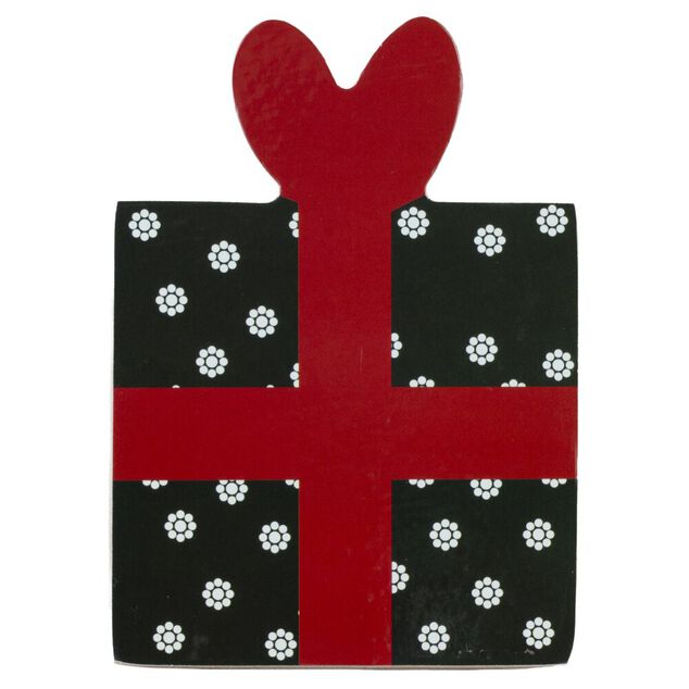 Dessous de verre X4 pcs motif cadeau de No&euml;l li&egrave;ge et papier L10X13X&eacute;p.0,2 cm