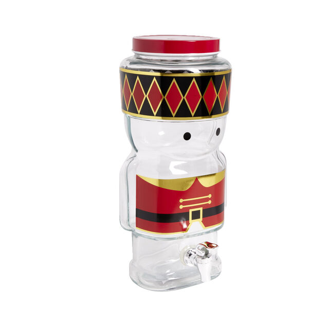 Distributeur de boisson en verre forme soldat Casse-Noisette 5L