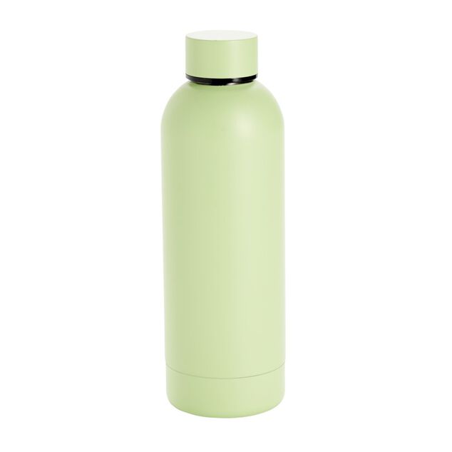 Bouteille isotherme 500ml inox couleur pastel unie (2 mod&egrave;les vert ou jaune)