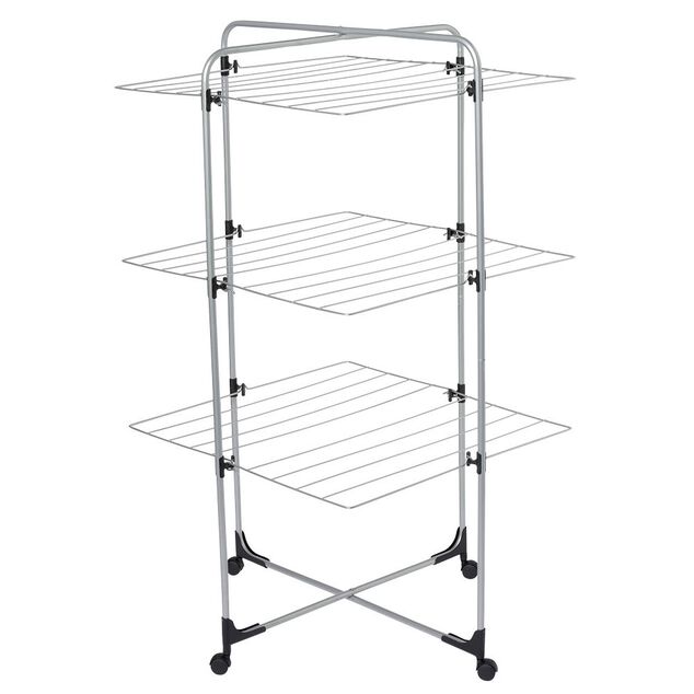 S&eacute;choir tour 3 niveaux &eacute;tendoir &agrave; linge 30m