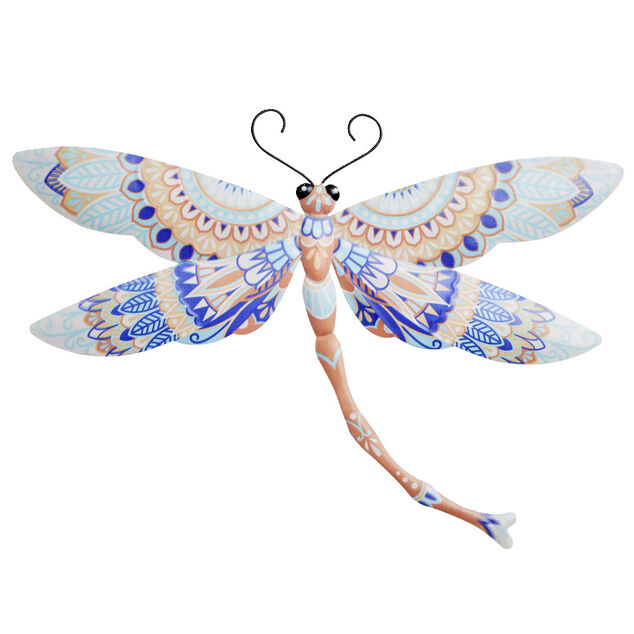 Libellule m&eacute;tal &agrave; suspendre 29x40cm