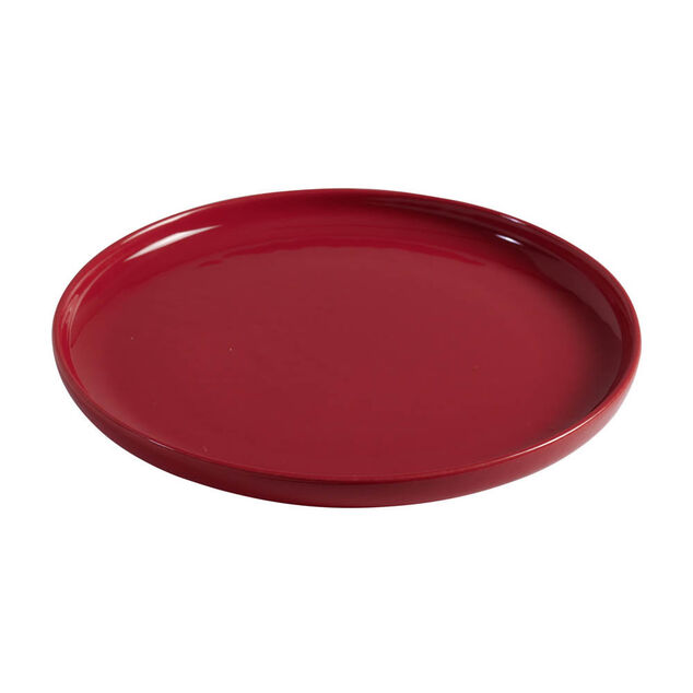 Assiette &agrave; dessert ronde Oslo rouge &Oslash;19cm