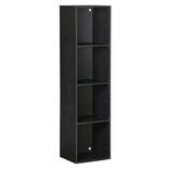Structure Box Cube 4 cases 35,2x30x137,2cm bois noir