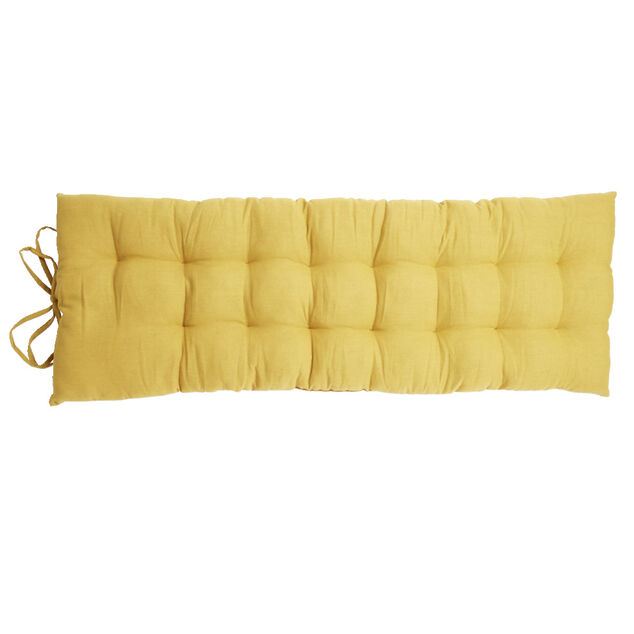 Coussin de banc 40x120cm polycoton jaune