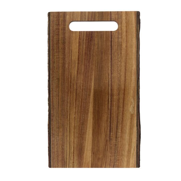 Planche de pr&eacute;sentation en bois effet b&ucirc;che L32X20X1,5 cm