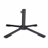 Pied pliable pour parasol d&eacute;port&eacute; m&eacute;tal noir