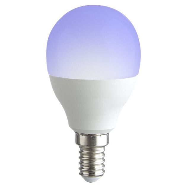 Ampoule LED E14 G45 couleurs changeantes avec t&eacute;l&eacute;commande 470lms