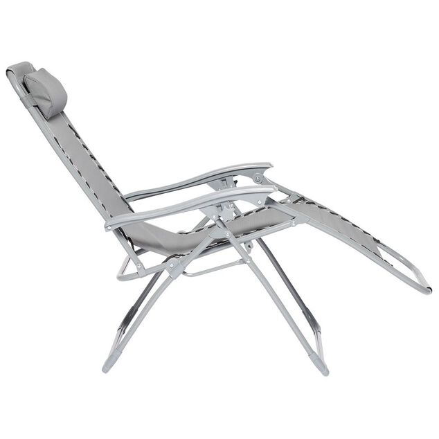Fauteuil relax inclinable avec t&ecirc;ti&egrave;re gris