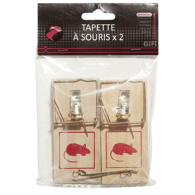 Tapette souris x 2 bois