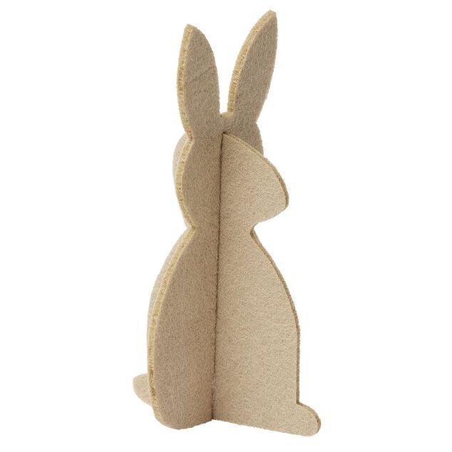 Lapin origami &agrave; poser d&eacute;co P&acirc;ques feutrine &Oslash;7,5xH15cm x3
