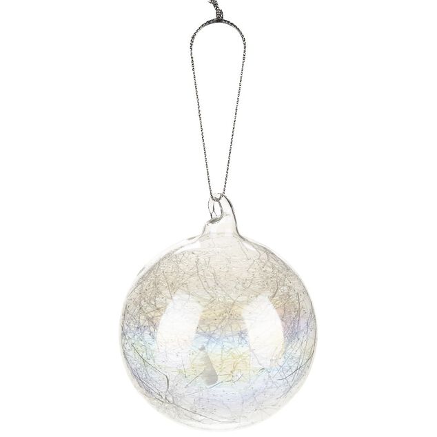 Boule en verre int&eacute;rieur filament &agrave; reflet iris&eacute;
