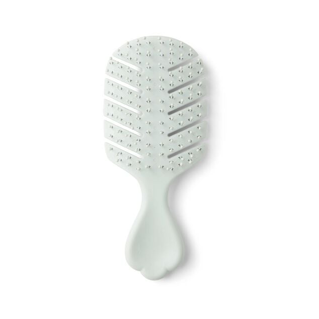 Brosse &agrave; cheveux format mini en plastique 3 coloris