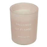Bougie dans verre inscription Rallumer la flamme senteur passion