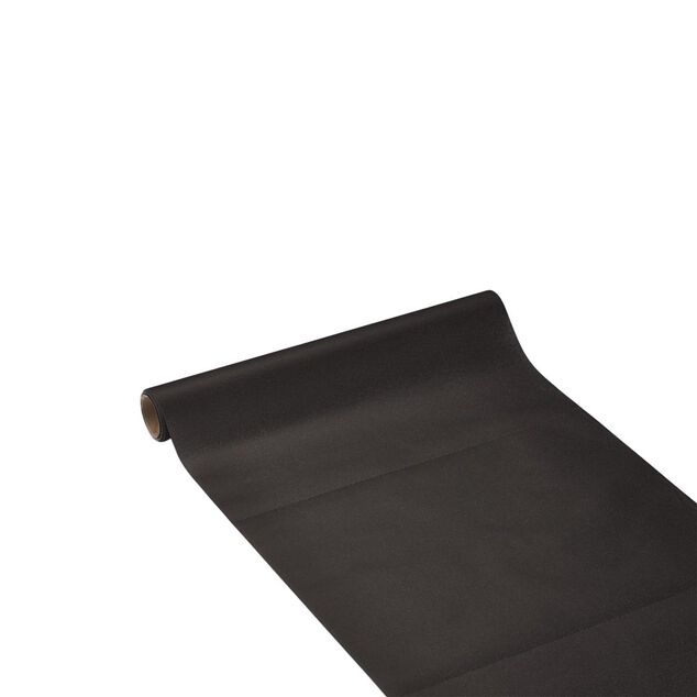 Chemin de table noir effet tissu papier voie s&egrave;che 4,8 m