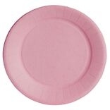 Lot de 10 assiettes en carton rose nude Ø18 cm