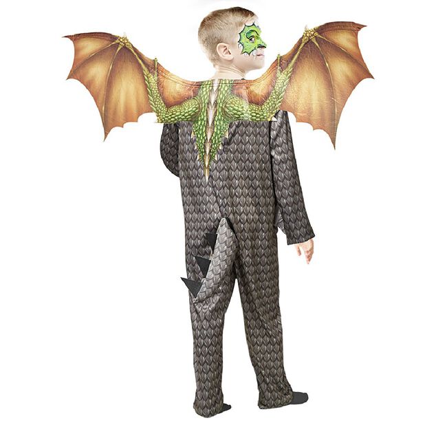 D&eacute;guisement enfant ailes de Dragon Halloween vert