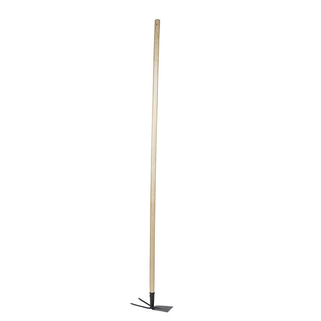 Serfouette grand mod&egrave;le m&eacute;tal noir manche en bois