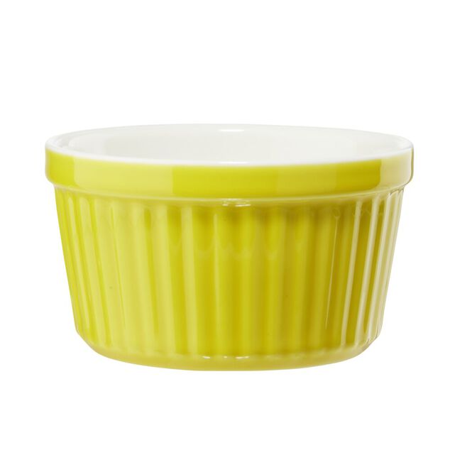 Ramequin c&eacute;ramique contour color&eacute; &Oslash;9xH5cm (3 mod&egrave;les)