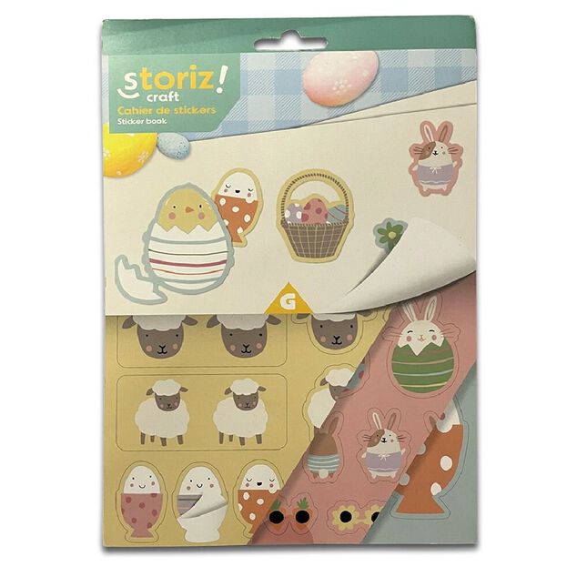 Cahier de stickers pour enfant thème Pâques