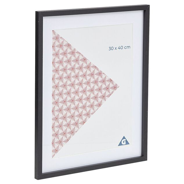 Cadre photo bois noir 39.8x49.5cm pour photo 30x40cm