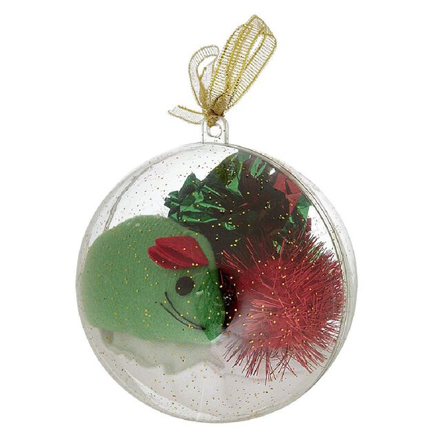 Boule surprise de No&euml;l pour chat
