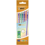 Stylo crit&eacute;rium HB 0,7mm x5 Bic Matic pastel avec gomme int&eacute;gr&eacute;e L15cm