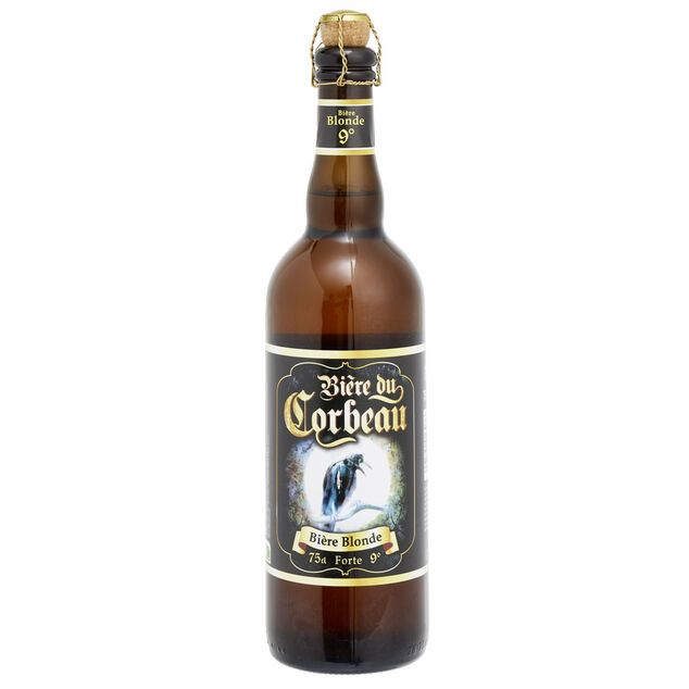 Bière blonde forte Corbeau 9% bouteille 75cl