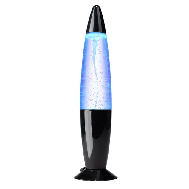 Lampe &agrave; lave tornade LED RVB USB-C plastique noir &Oslash;9xH34cm