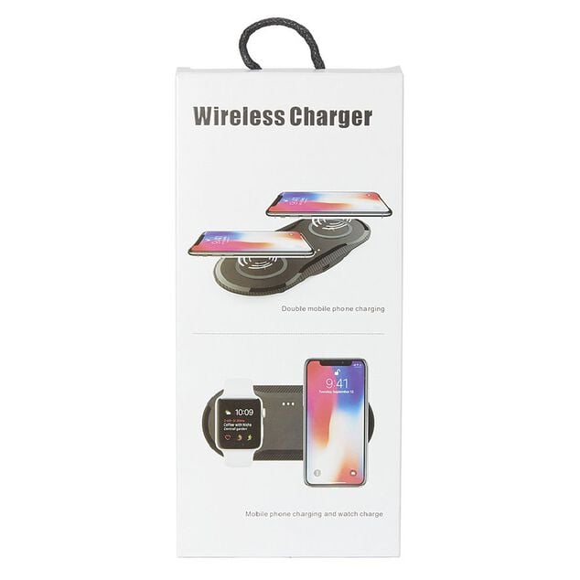 Chargeur sans fil double noir