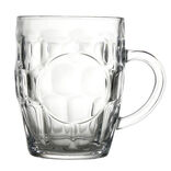 Chope de bière en verre Ø9,5xH12,5cm