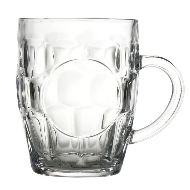 Chope de bière en verre Ø9,5xH12,5cm