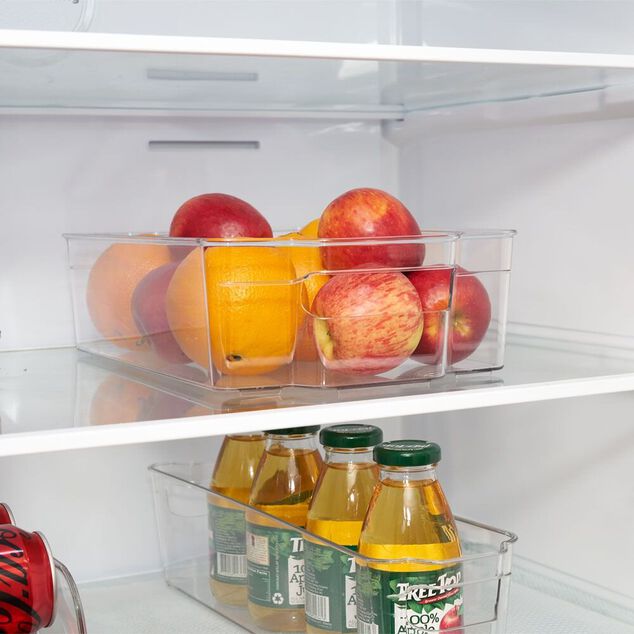 Bac rangement frigo 5,8L plastique transparent 32,5x21,5xH9cm