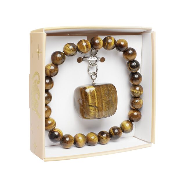 Coffret bracelet et porte-clefs pierre (4 mod&egrave;les)