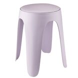 Tabouret rond Spiro polypropyl&egrave;ne et polyur&eacute;thane violet &Oslash;33xH46cm