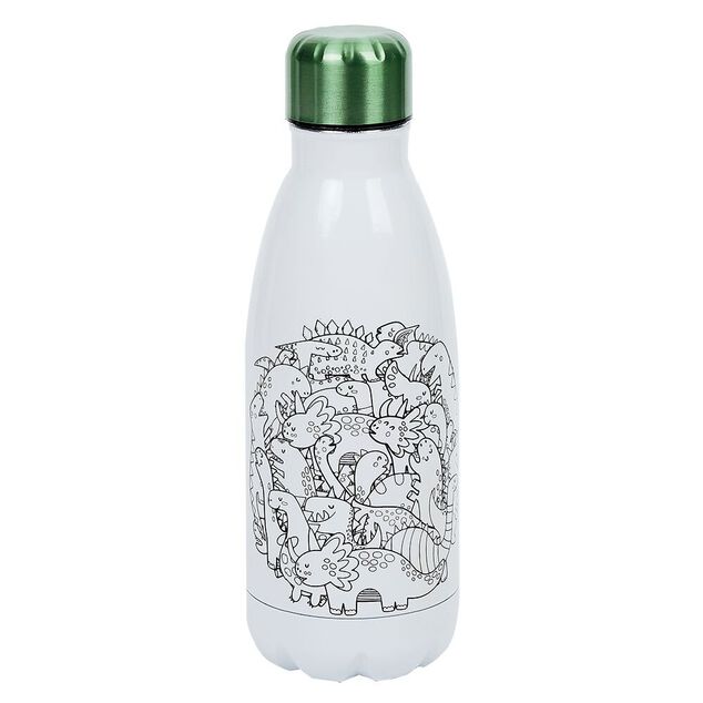 Kit gourde isotherme 350mL &agrave; colorier avec 6 marqueurs