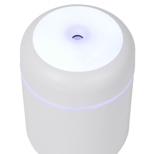 Mini humidificateur &eacute;lectrique USB plastique blanc &Oslash;7,8xH11,9cm