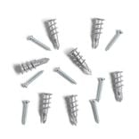 Lot de 7 chevilles autoforeuses avec vis Ø6x30mm charge 20kg