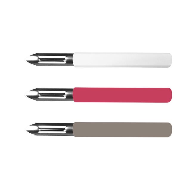 &Eacute;plucheur inox manche plastique uni