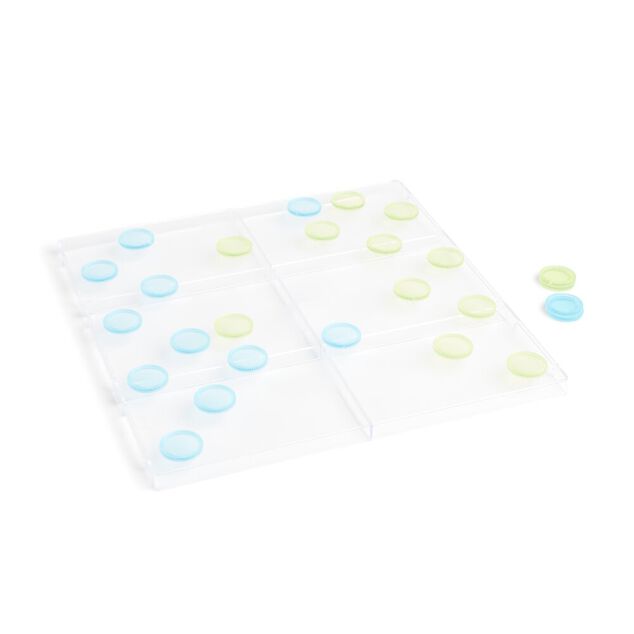 Jeu de dame transparent 25x25cm