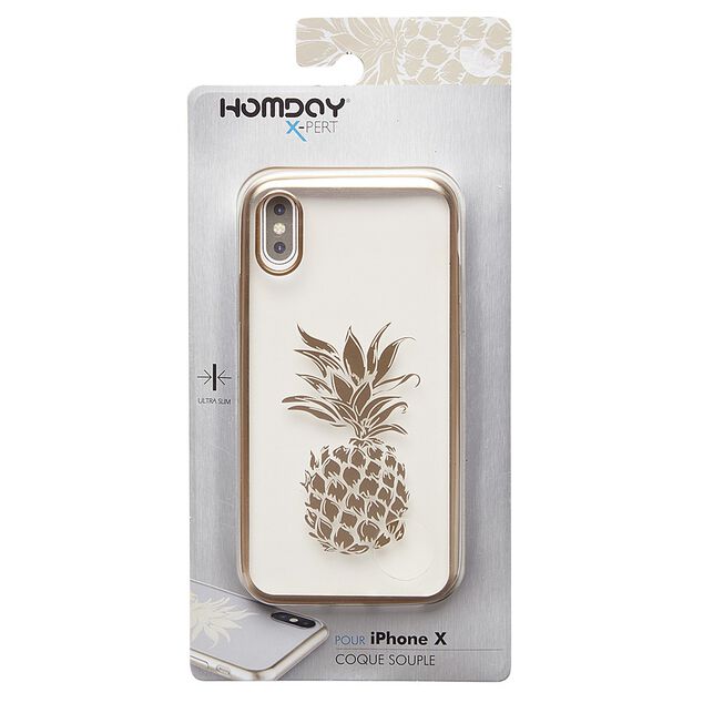 Coque souple Ananas pour IPhone X