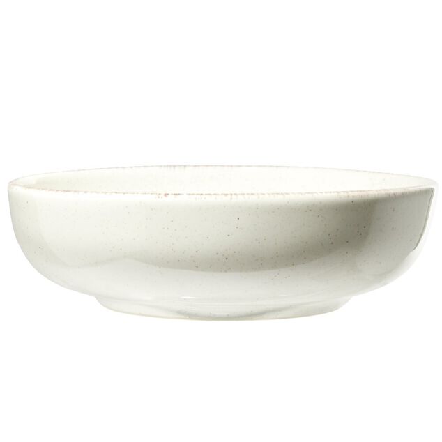 Assiette &agrave; soupe Lisbonne en gr&egrave;s blanc &Oslash;18cm