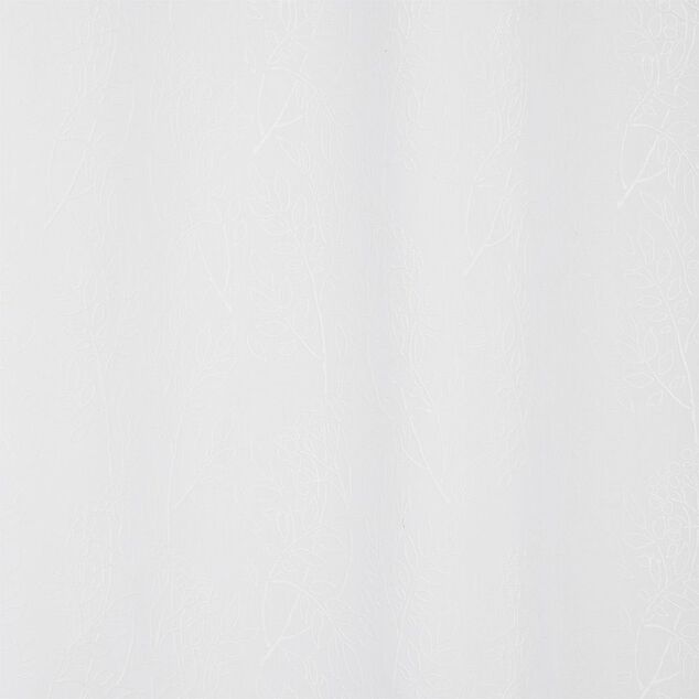 Voilage polyester 140x240cm broderie florale blanc