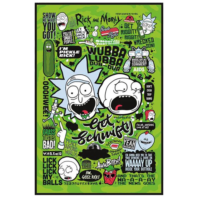 Poster phrases cultes Rick et Morty 91,5x61cm