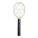 Raquette &eacute;lectrique attrape insectes &agrave; piles plastique vert