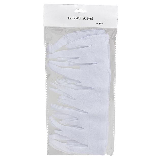 Bordure de fenêtre blanc Noël en feutrine