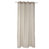 Voilage &agrave; oeillets gris taupe