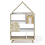 &Eacute;tag&egrave;re enfant 7 cases design nuage arc en ciel - L60,5xP30xH100 cm