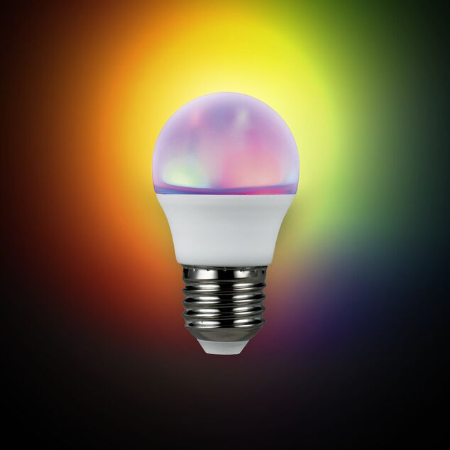 Ampoule LED connect&eacute;e couleurs changeantes RGB 200&deg; E27 470lms 4,5W
