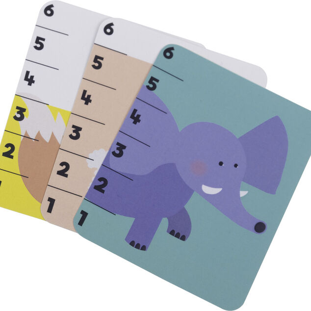 Jeu bataille des animaux de la jungle en bois 50 cartes