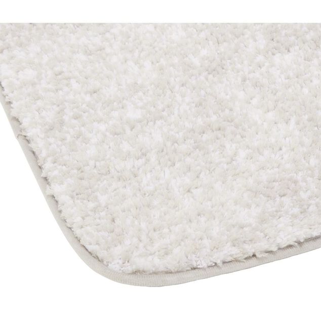 Tapis de salle de bain gris en polyester